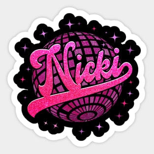 Personalized Name Nicki I Love Nicki Vintage Sticker